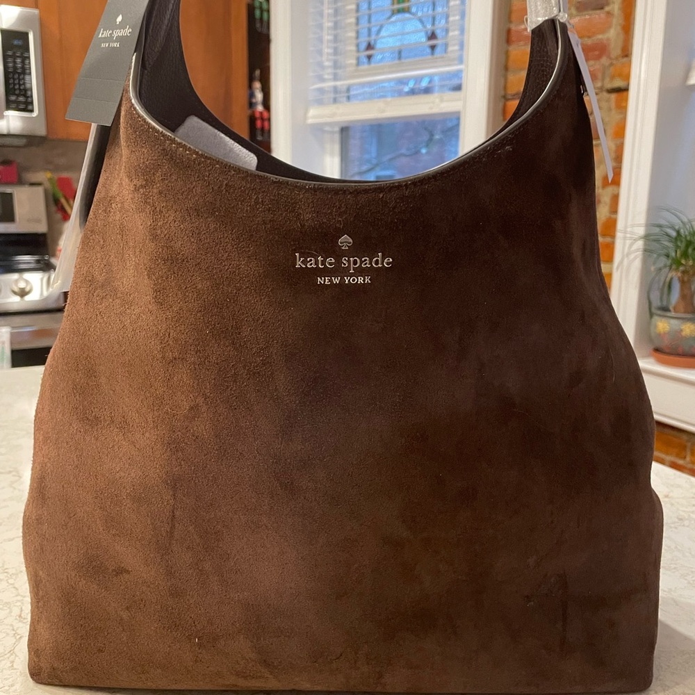 Kate Spade Chocolate Suede Tote large 454